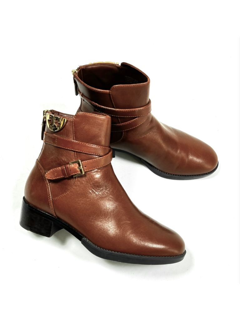 Tory Burch Brown Womans Boots Leather Brown Ankle Boots & Booties Size 5